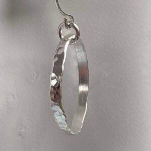 Hammered .925 Sterling Silver Hoop Earrings